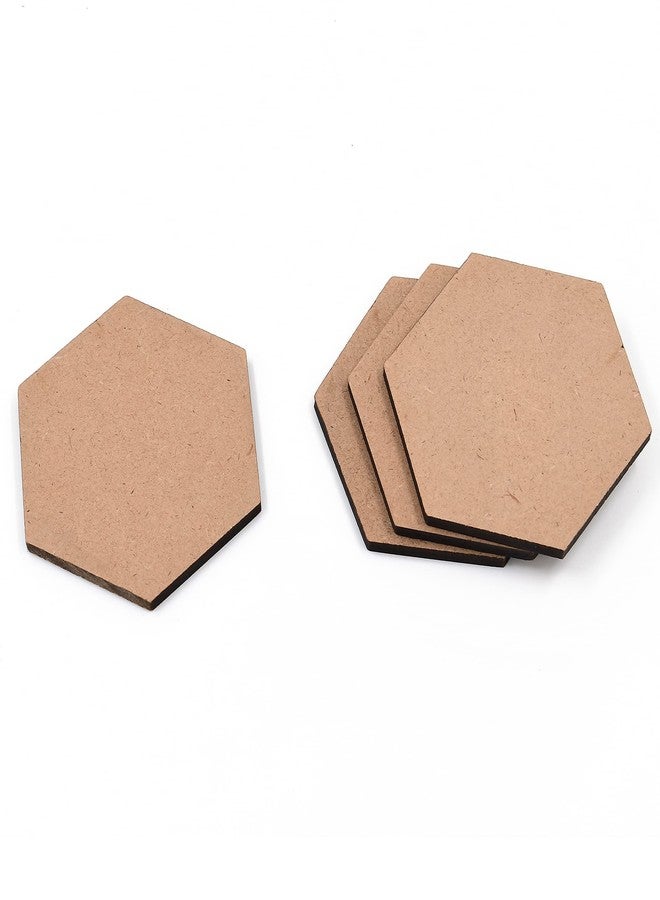 IVEI MDF Board DIY Coasters - MDF Plain Wooden Coasters in Mixed Shapes - Blank Cutouts for Painting, Wooden Sheet Craft Board for Resin Art & Fluid Art, Decoupage, Mandala Art, Pyrography - Set of 20 - Image 4